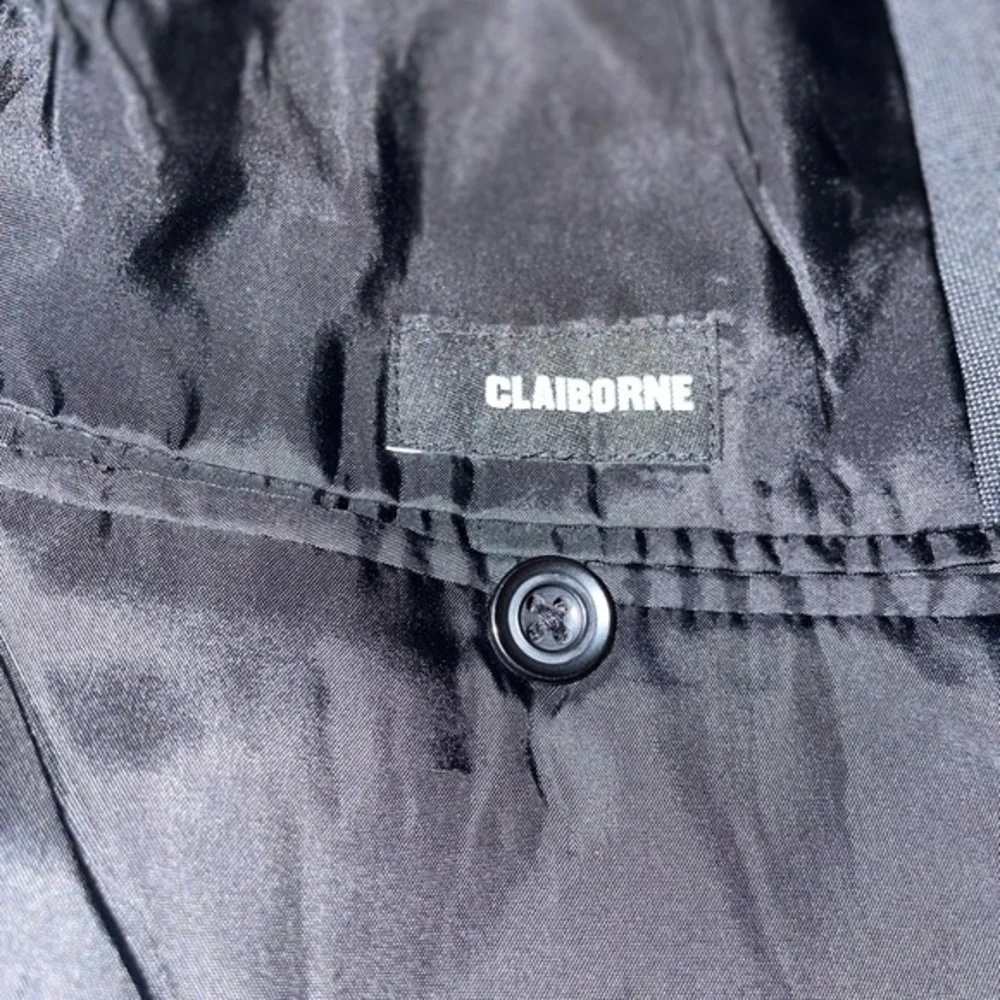 Liz Claiborne LUXE Mens Charcoal Wool/Silk Blend 2 Button Sport Coat Jacket
